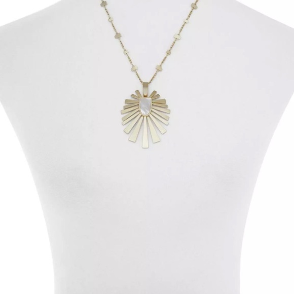 Kendra Scott Gold Sunburst Pendant - Picture 3 of 5